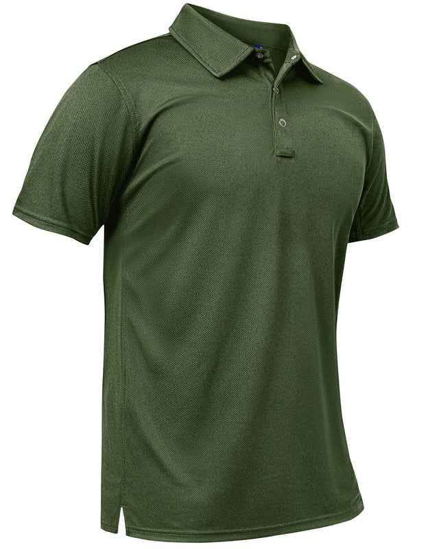 Mens Polo Shirt Golf Tactical Athletic Collared Shirt