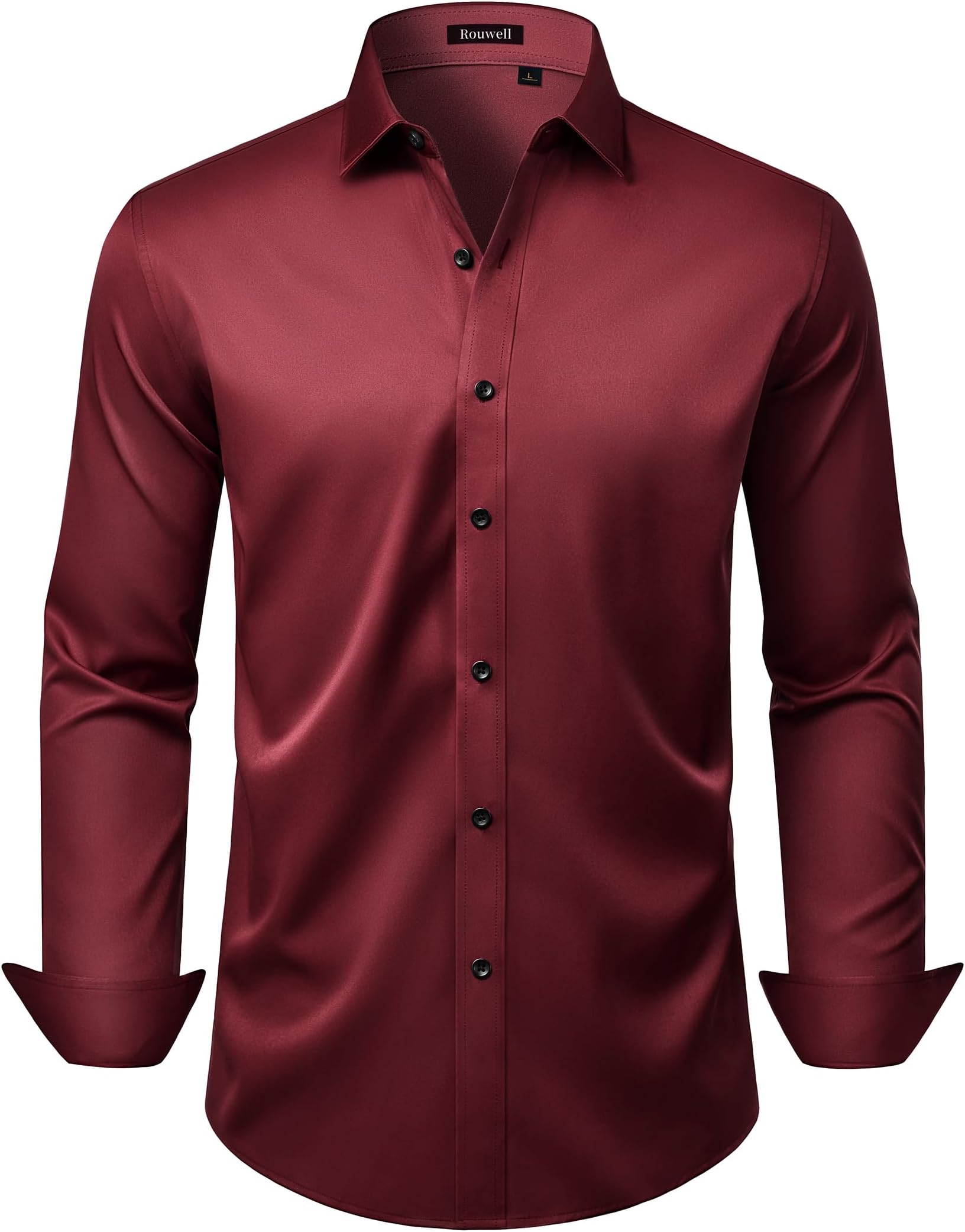 Mens Wrinkle Free Dress Shirts Regular Fit Business Shirt
