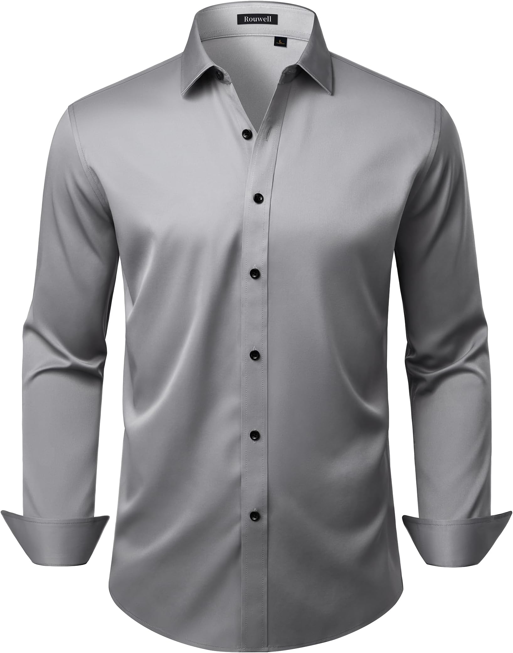 Mens Wrinkle Free Dress Shirts Regular Fit Business Shirt