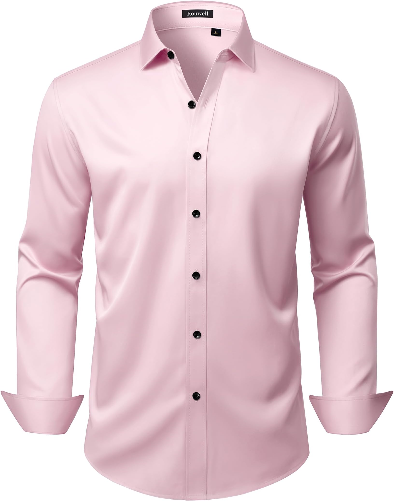 Mens Wrinkle Free Dress Shirts Regular Fit Business Shirt
