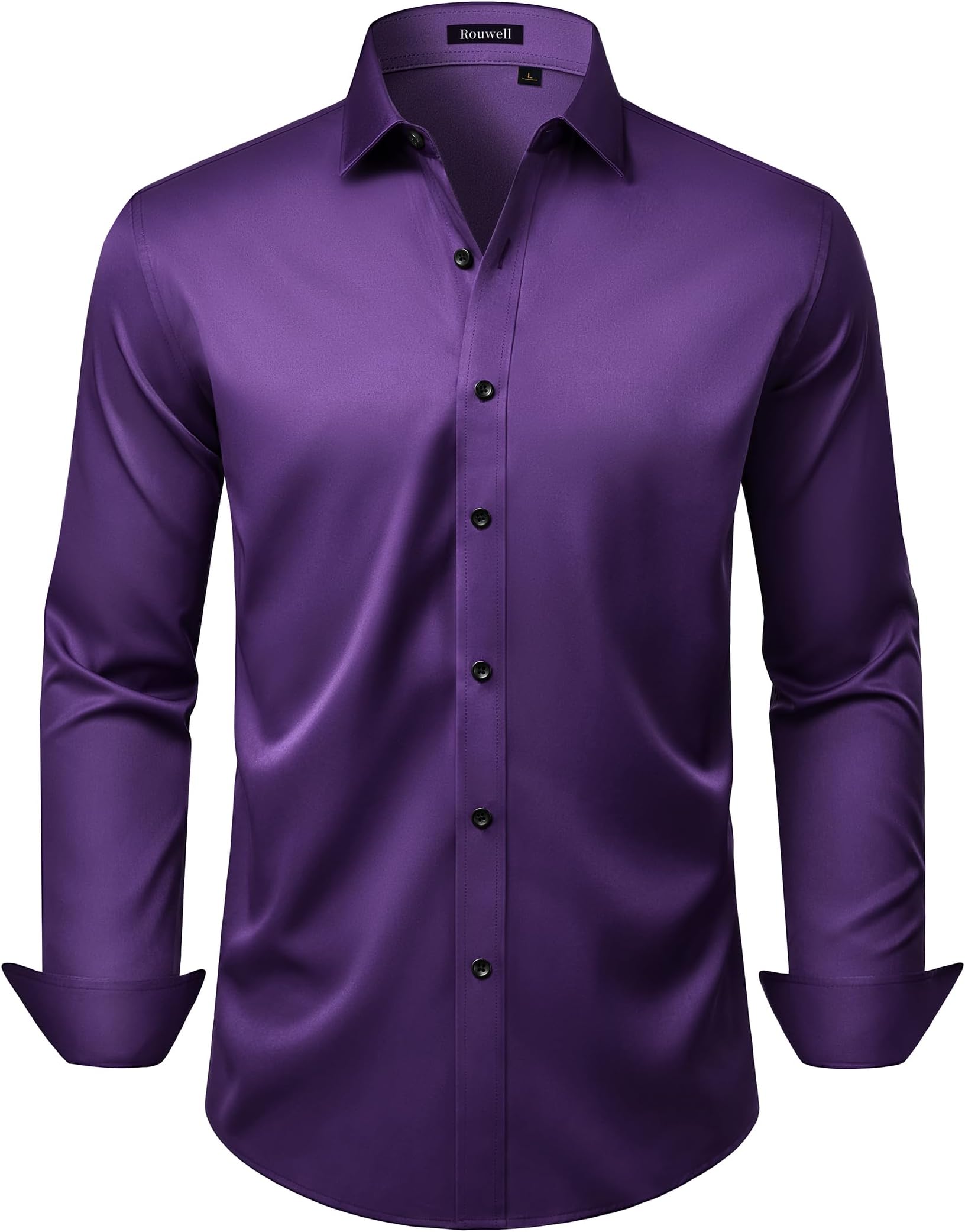 Mens Wrinkle Free Dress Shirts Regular Fit Business Shirt