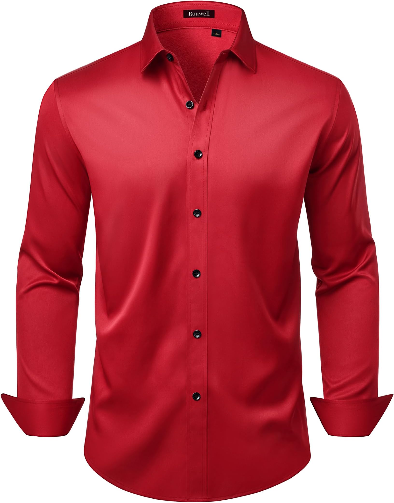 Mens Wrinkle Free Dress Shirts Regular Fit Business Shirt