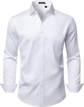 Mens Wrinkle Free Dress Shirts Regular Fit Business Shirt