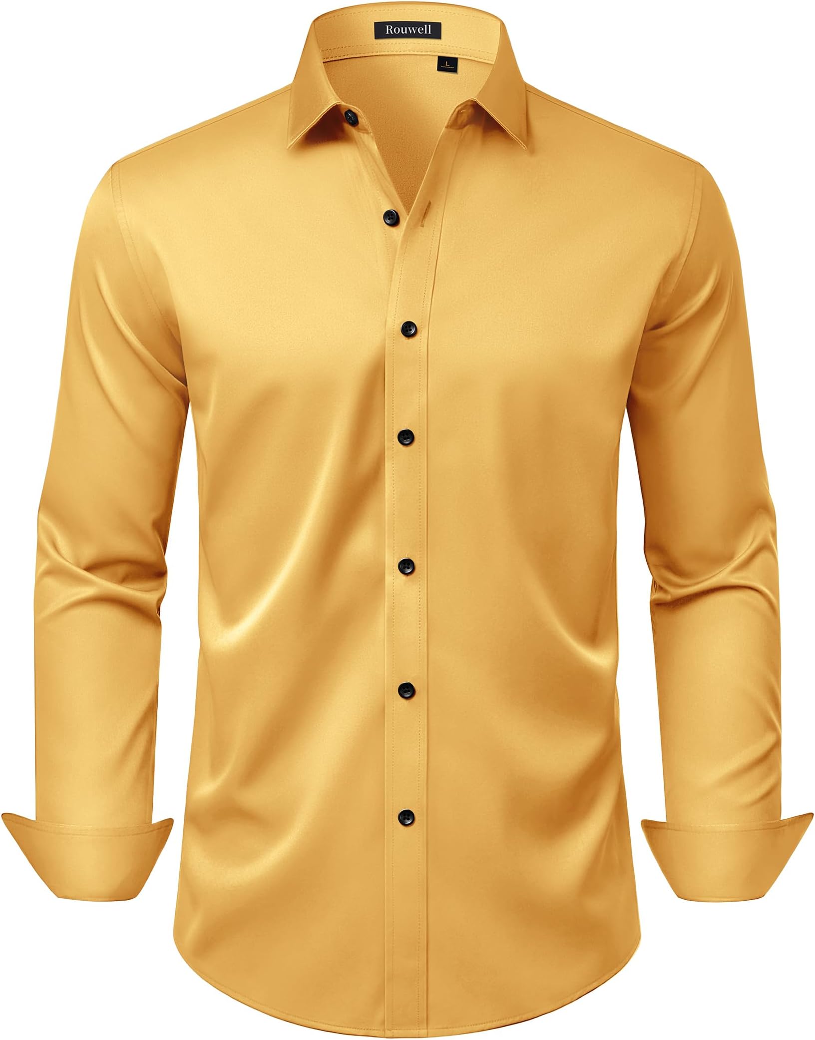 Mens Wrinkle Free Dress Shirts Regular Fit Business Shirt