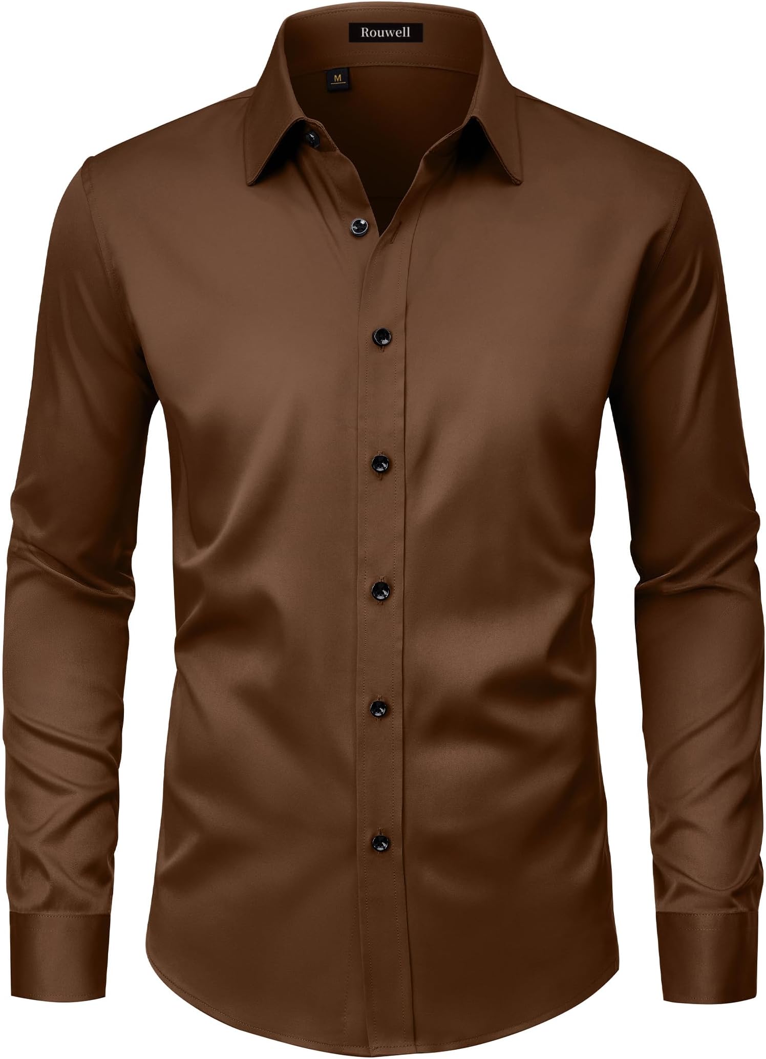 Men's Wrinkle Free Dress Shirts Regular Fit Long Sleeve Shirt