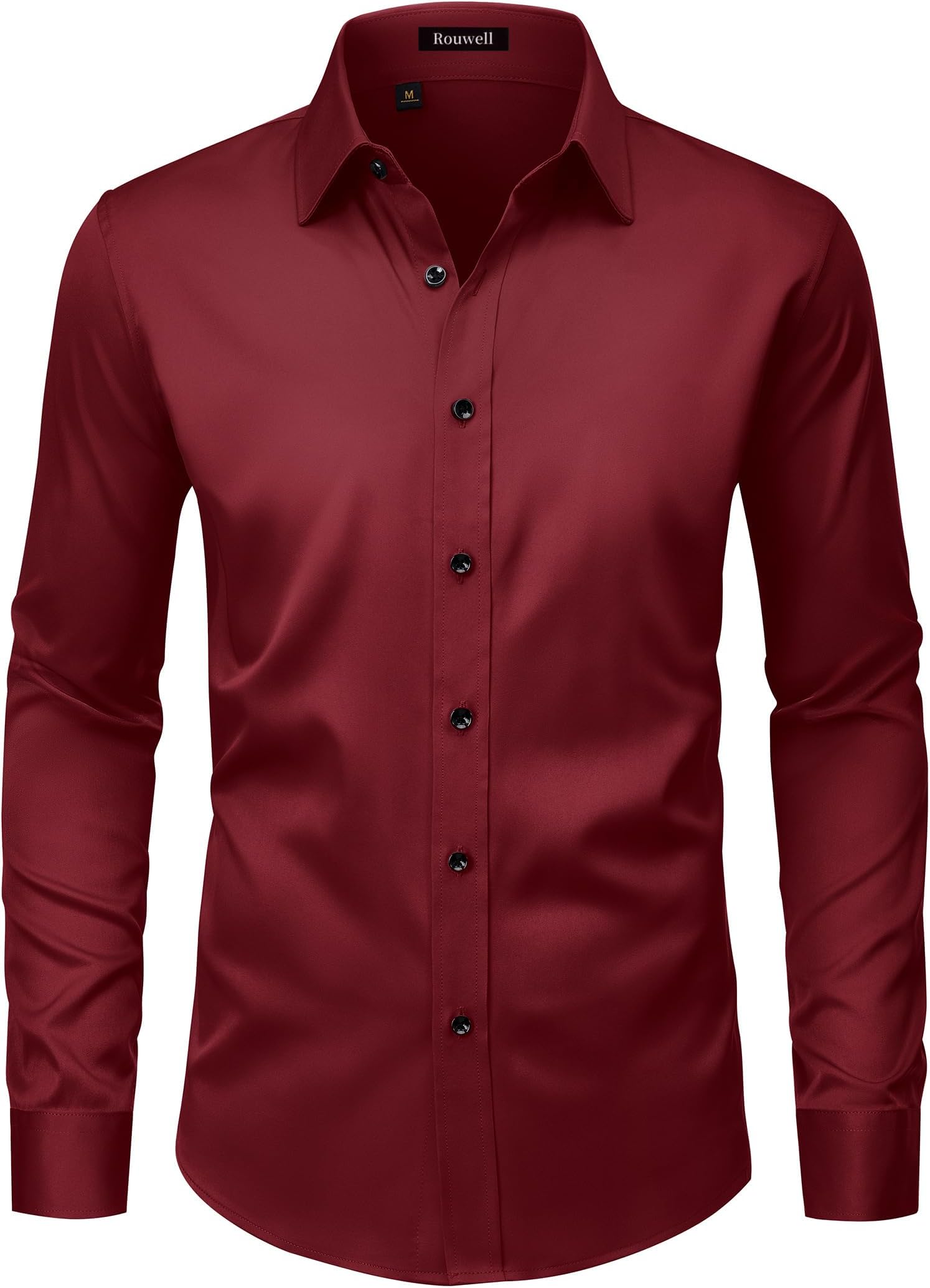 Men's Wrinkle Free Dress Shirts Regular Fit Long Sleeve Shirt
