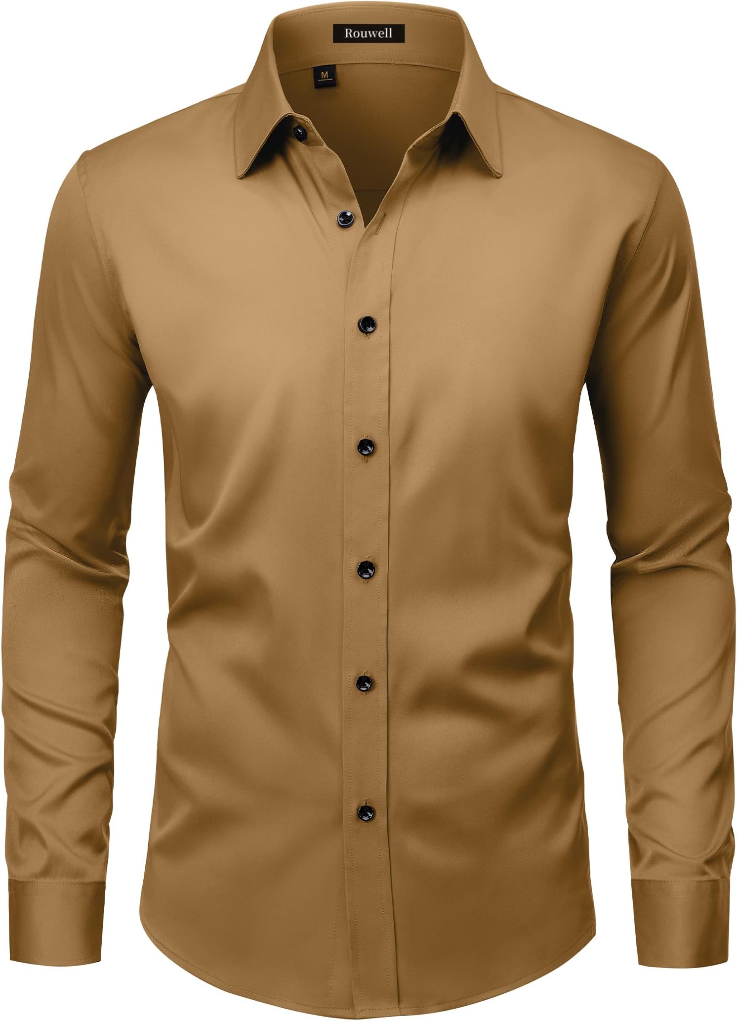 Men's Wrinkle Free Dress Shirts Regular Fit Long Sleeve Shirt