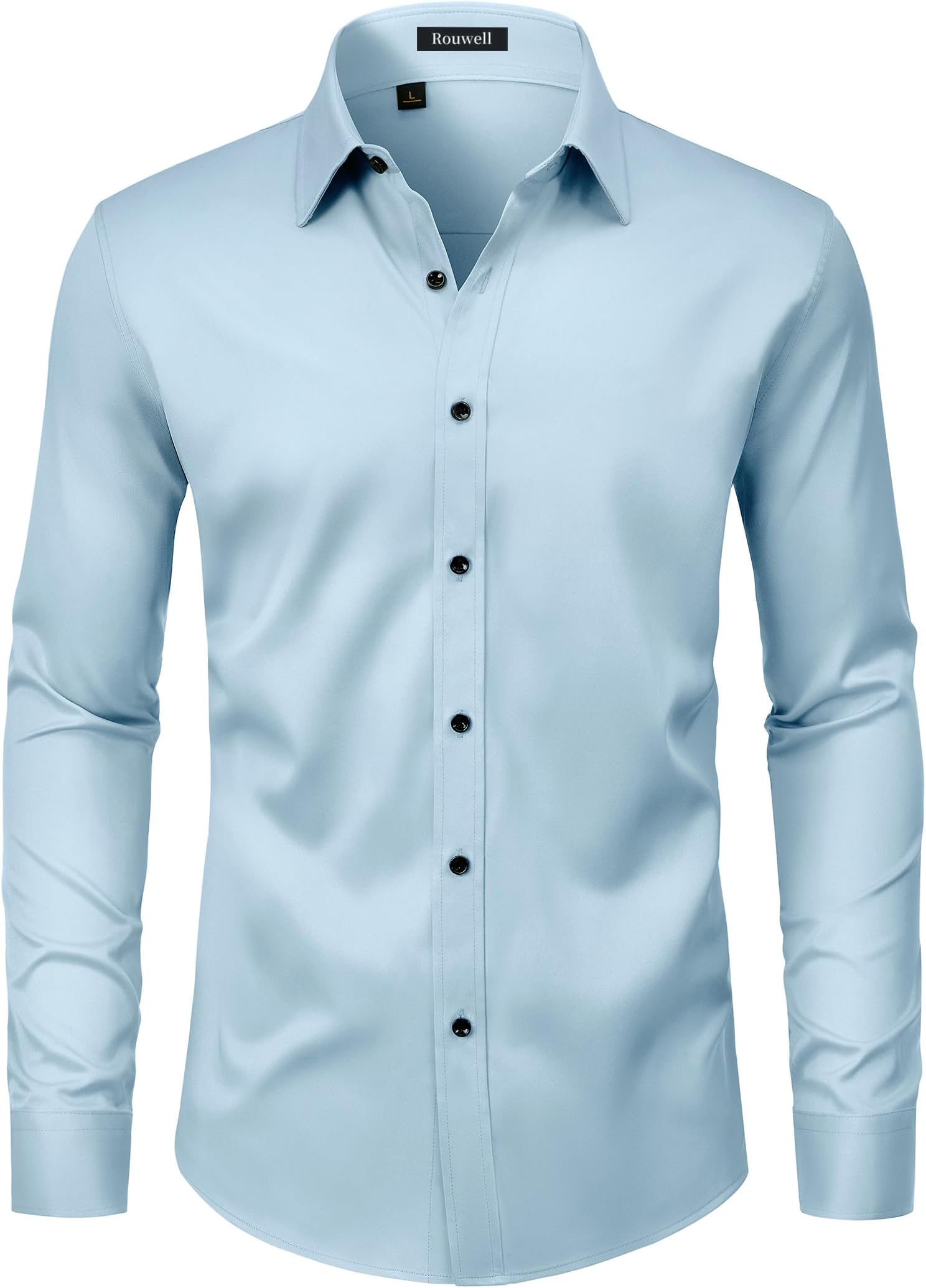 Men's Wrinkle Free Dress Shirts Regular Fit Long Sleeve Shirt