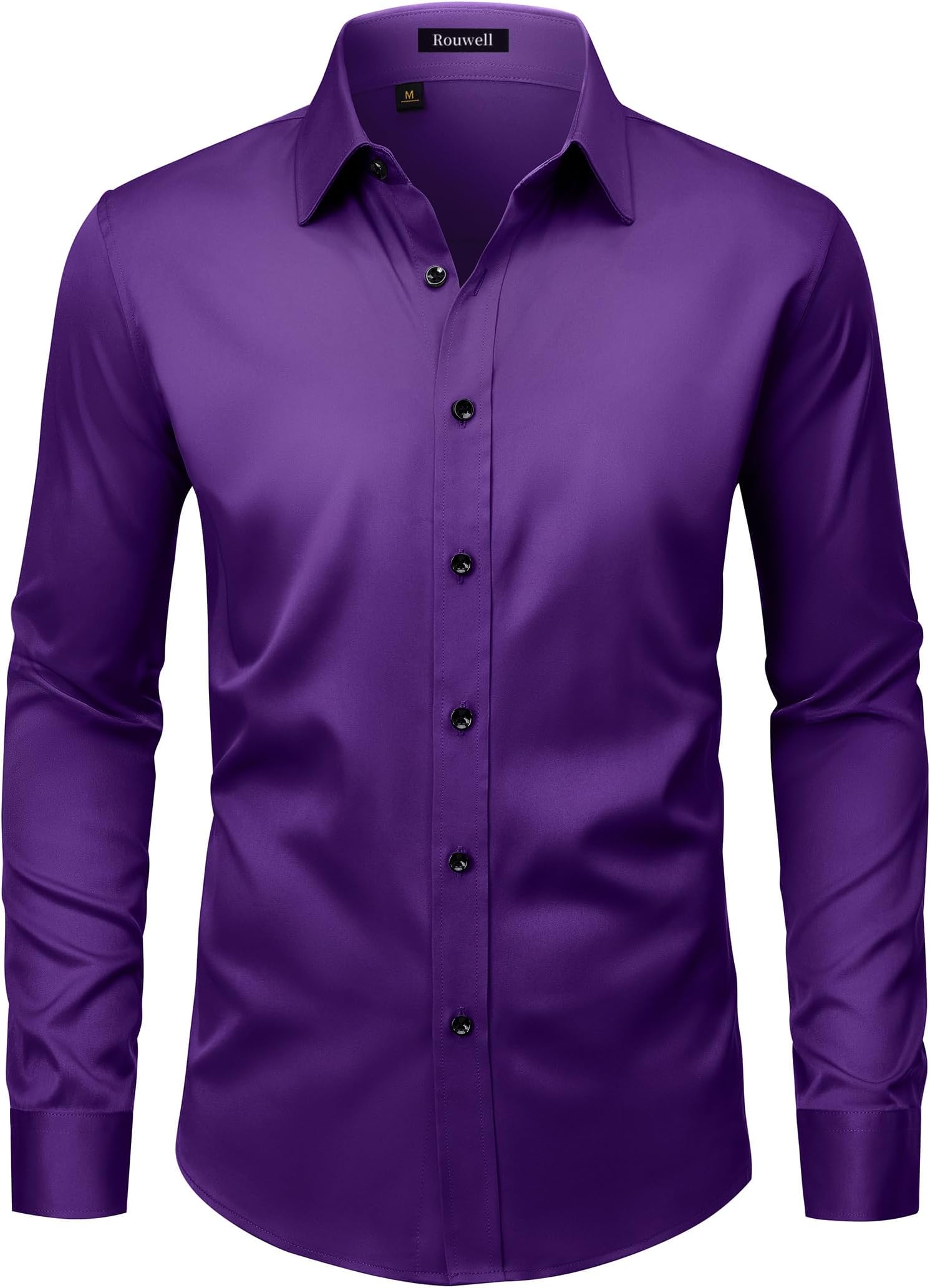 Men's Wrinkle Free Dress Shirts Regular Fit Long Sleeve Shirt