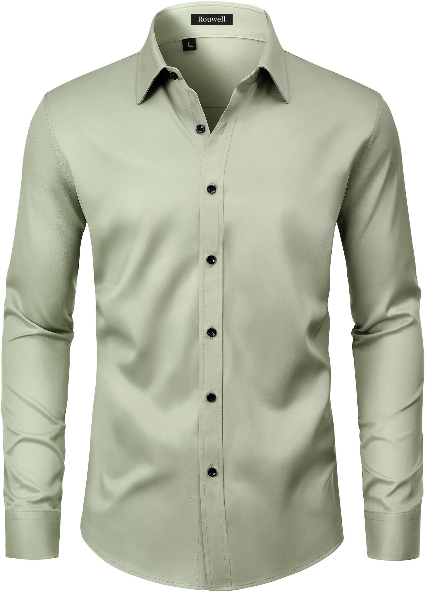 Men's Wrinkle Free Dress Shirts Regular Fit Long Sleeve Shirt