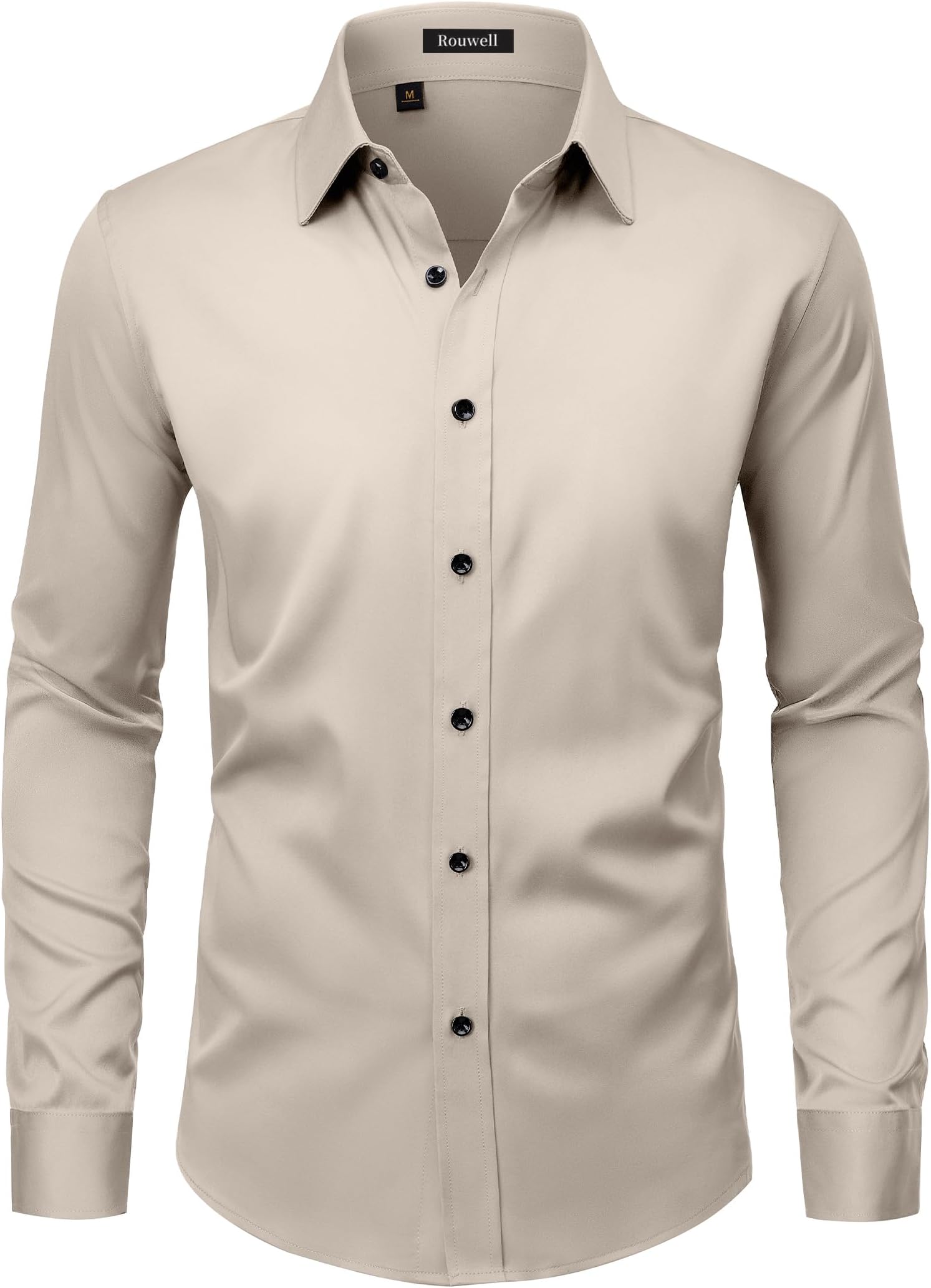 Men's Wrinkle Free Dress Shirts Regular Fit Long Sleeve Shirt