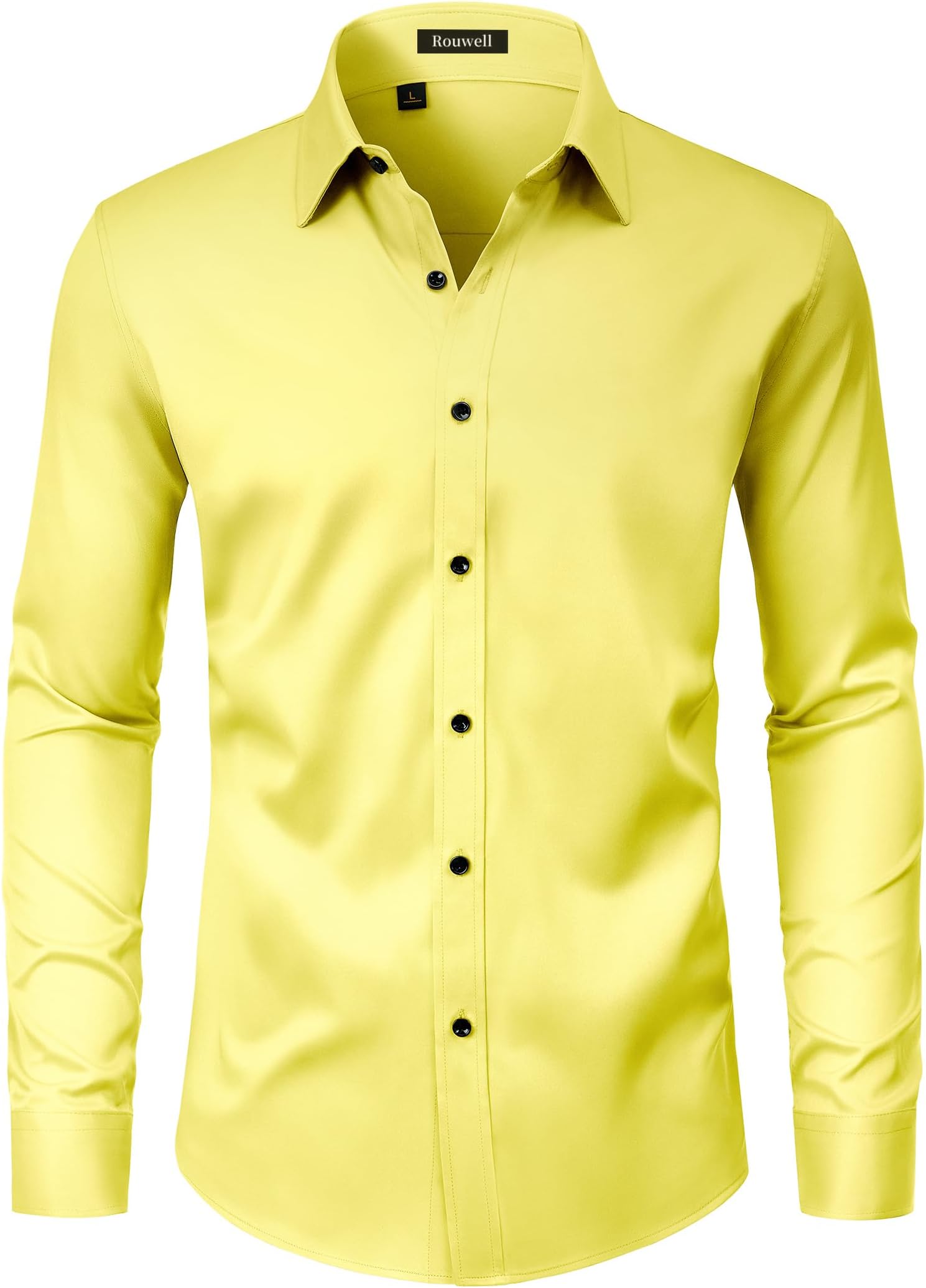 Men's Wrinkle Free Dress Shirts Regular Fit Long Sleeve Shirt